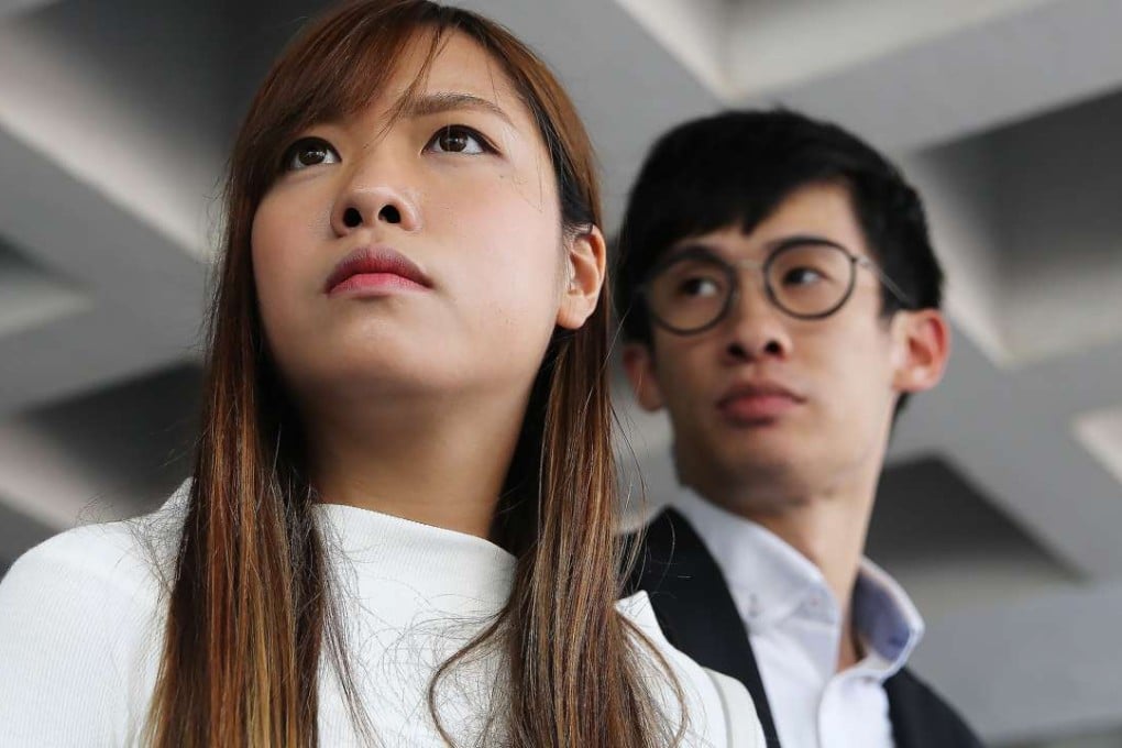 Yau Wai-ching (left) and Baggio Leung have appealed the decision to remove them from Legco. Photo: Sam Tsang