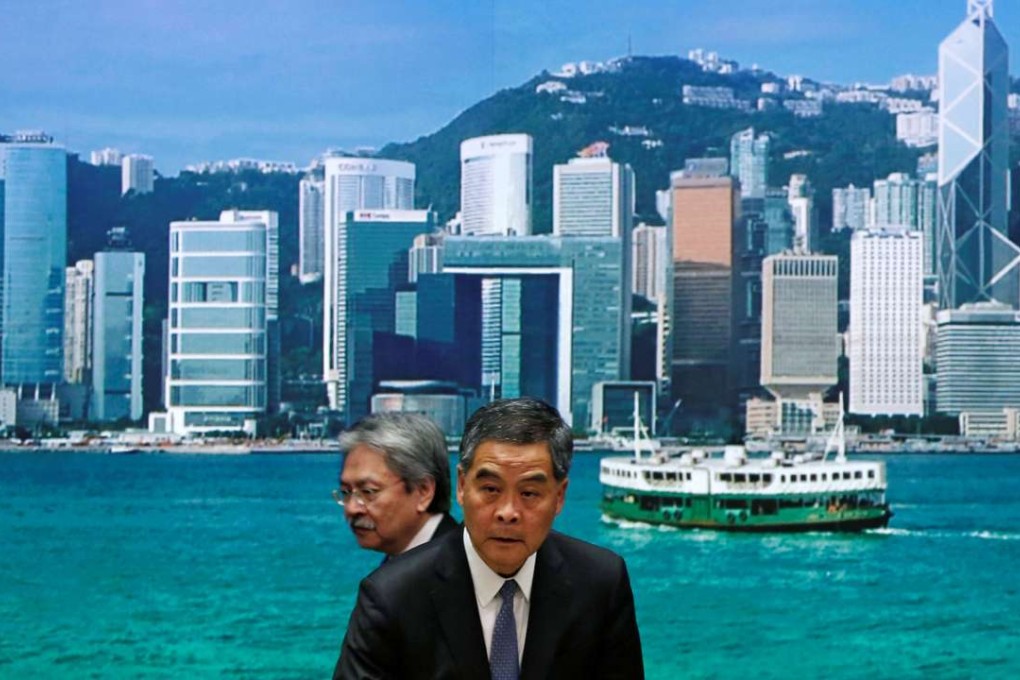 Hong Kong Chief Executive Leung Chun-ying and Financial Secretary John Tsang attend a news conference earlier this month. If President Xi Jinping and his camp were in favour of the so-called “tough as steel” Leung, the chief executive would have tossed his hat in the ring long ago. Photo: Reuters