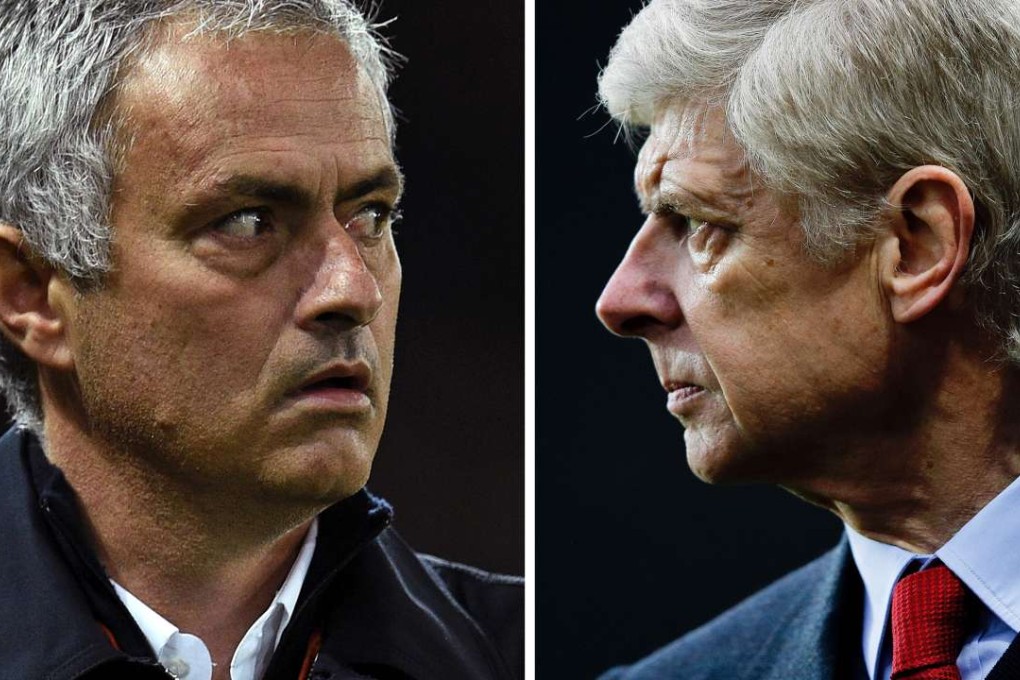 Manchester United manager Jose Mourinho (left) and Arsenal boss Arsene Wenger lock horns this weekend. Photo: AFP