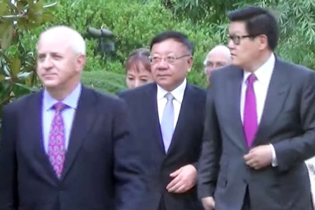 A still from video footage picturing Chinese billionaire Wang Wenliang (centre). Photo: SCMP Pictures