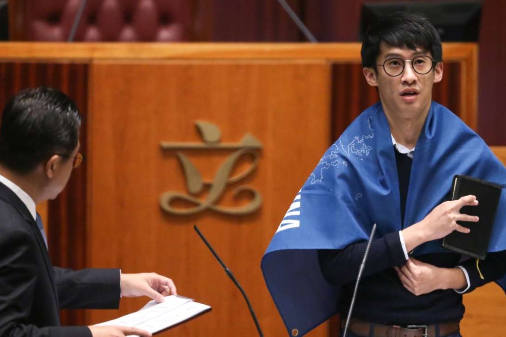 A centrepiece of the argument by Sixtus Baggio Leung Chung-hung (pictured) and Yau Wai-ching is that the courts have no right to decide their fate. Photo: Sam Tsang