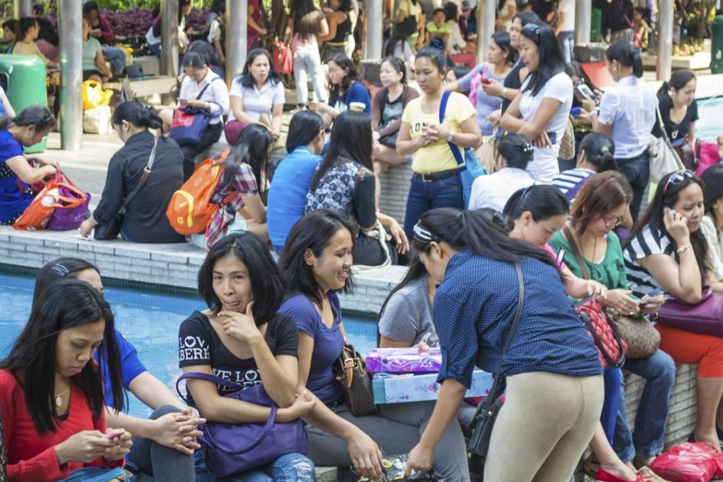 The authors of the Global Slavery Index 2016 said the city’s domestic helpers, most of whom come from the Philippines and Indonesia, were the primary group being enslaved, as they faced high agency fees, 17-hour work days as well as physical and verbal abuse. Photo: SCMP Pictures
