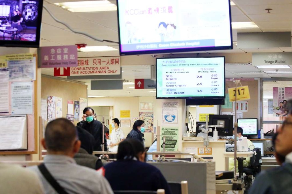 Patients wait to be seen at the A&E department at Queen Elizabeth Hospital in Jordan. Photo: Sam Tsang