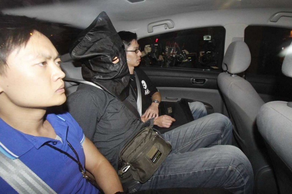 The suspect was arrested on Bailey Street in Hung Hom. Photo: SCMP Pictures