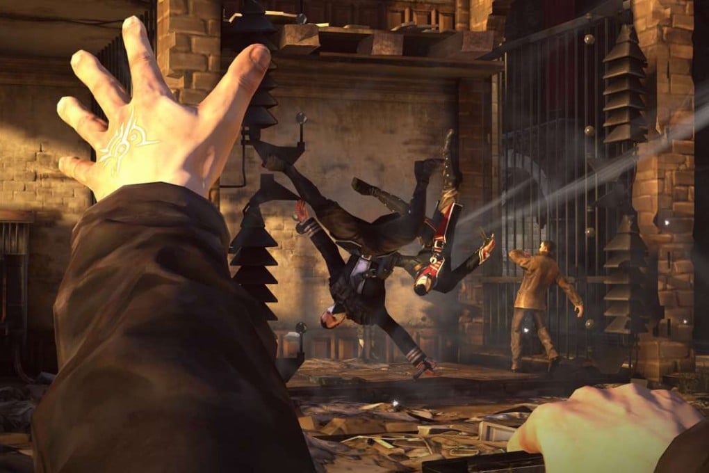 A scene from Dishonored 2. The action has moved to a new setting.