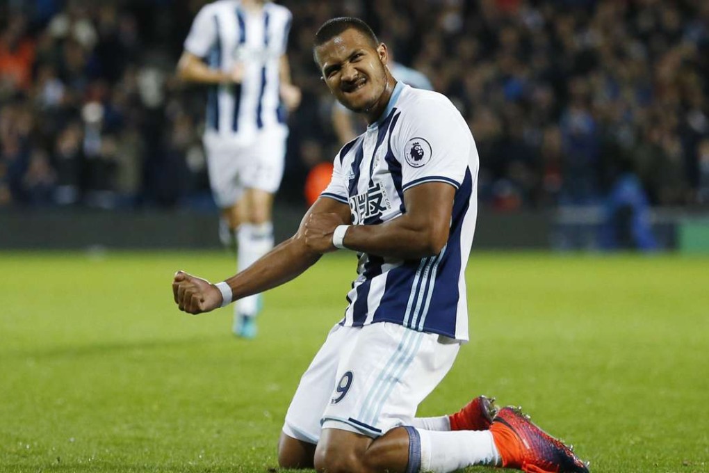 West Bromwich Albion’s Salomon Rondon celebrates scoring their fourth goal in the Premier League win over Burnley. Photo: Reuters