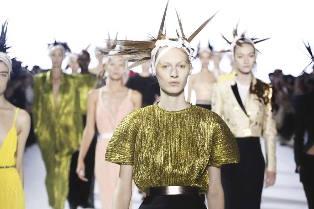 Looks from Haider Ackermann’s spring-summer 2017 line at Paris Fashion Week.