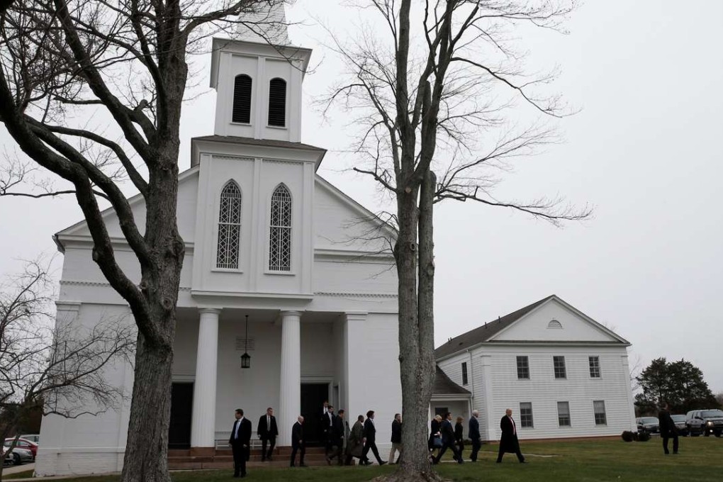 US President-elect Donald Trump and Vice President-elect Mike Pence exit the Lamington Presbyterian Church in Bedminster, New Jersey on November 20. Religion has always had a role in shaping American politics. Photo: Reuters