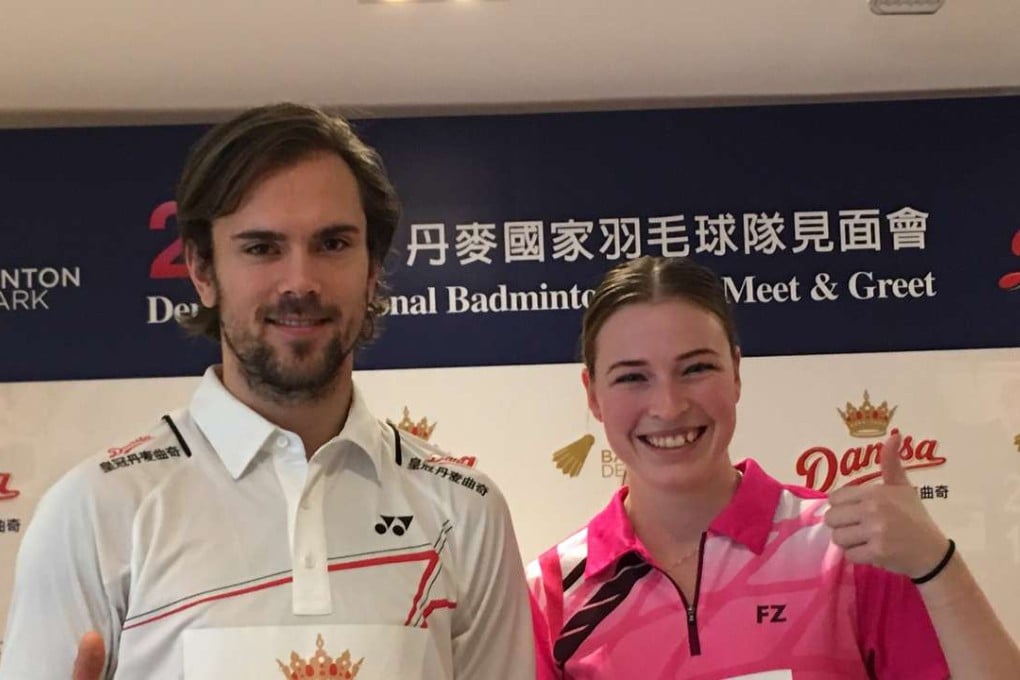 Danish players Jan O Jorgensen and Line Kjaersfeldt. Photo: Chan Kin-wa