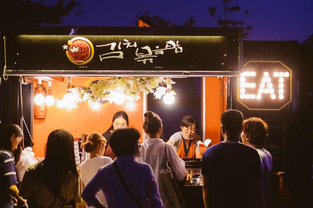 The Bamdokkaebi Night Market at Yeouido Hangang Park has a large selection of food trucks. Photo: Dylan Goldby