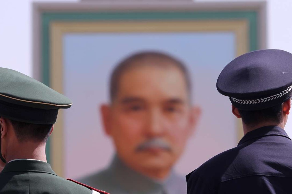 A portrait of Sun Yat-sen at Tiananmen Square, in Beijing. Picture: SCMP