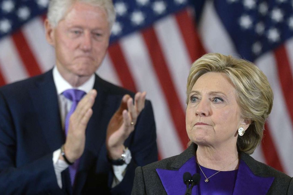 Hillary Clinton, former 2016 Democratic presidential nominee, pauses while speaking at the New Yorker Hotel in New York. Photo: Bloomberg