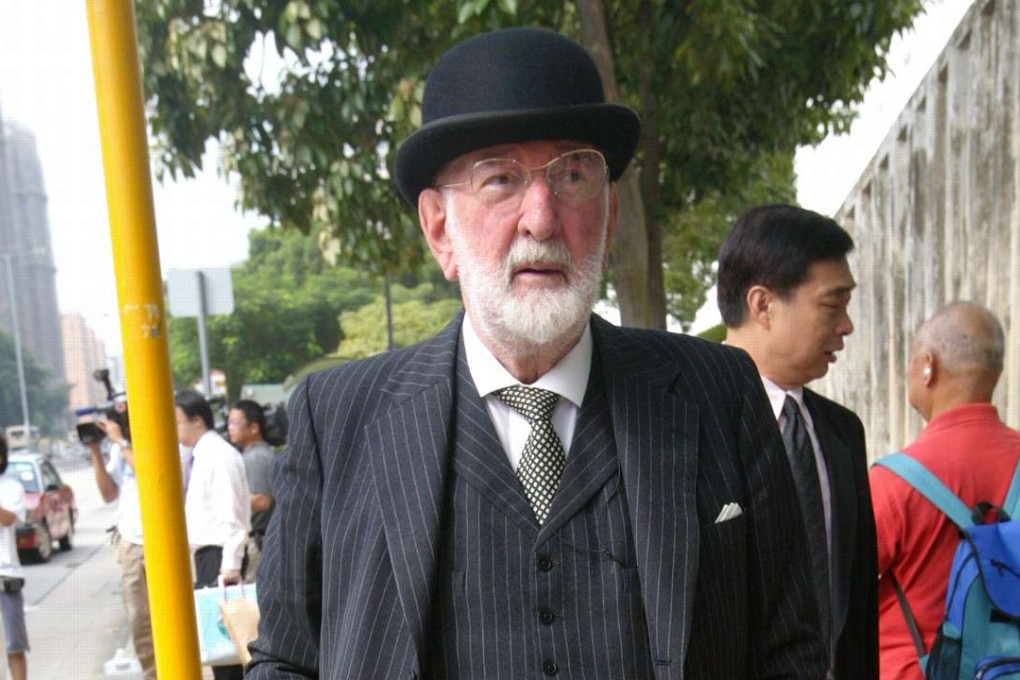 Former judge Miles Henry Jackson-Lipkin arrives at the Kowloon City Magistracy for his social welfare fraud trial, in October 2006. Picture: SCMP