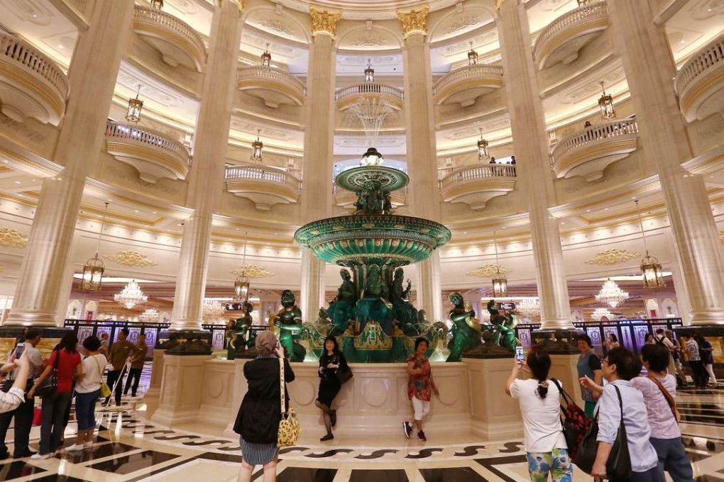 Interior of the Parisian resort in Macau. New casinos will add new non gaming attractions and hotel rooms, both of which should help attract mass-market gamers to the city. Photo: Jonathan Wong