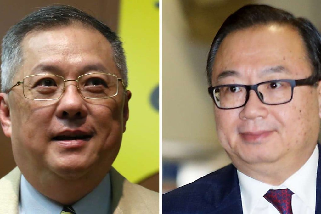 Liberal Party chairman Tommy Cheung Yu-yan, left, and Martin Liao Cheung-kong, convenor of the pro-establishment camp in the Legislative Council. Photos: David Wong, Nora Tam