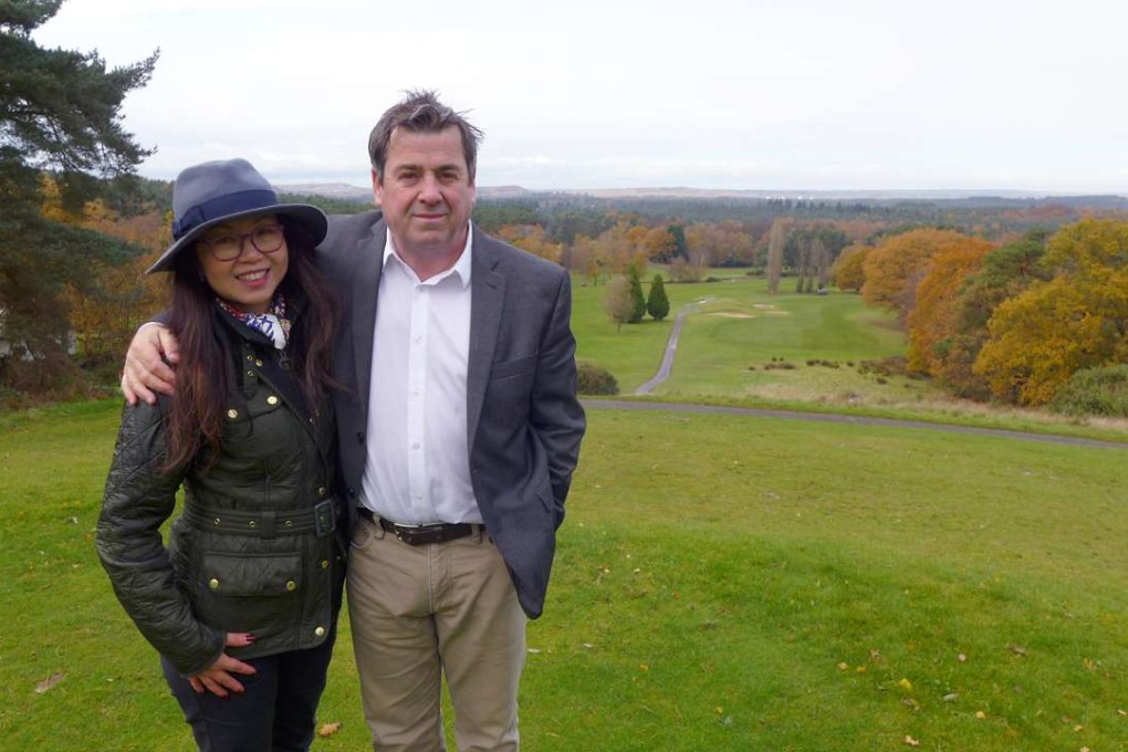 UCF Capital chief executive Shirley Hsu and Old Thorns Golf Hotel and Country Estate director Martin Shaw. Photo: Enoch Yiu