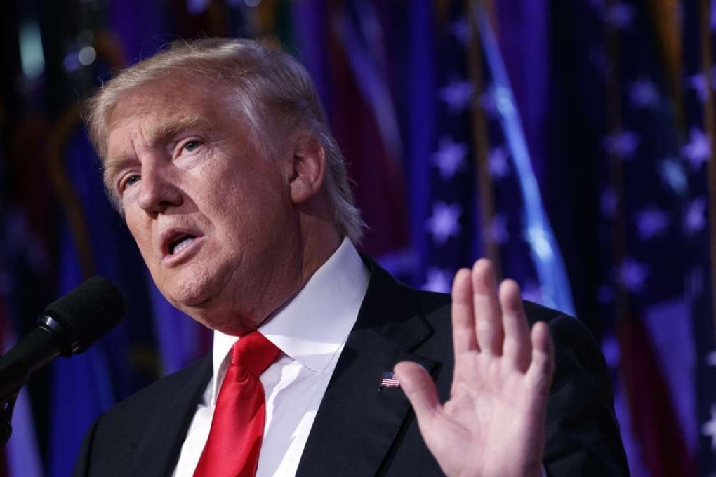 US president-elect Donald Trump speaks in New York. Photo: AP