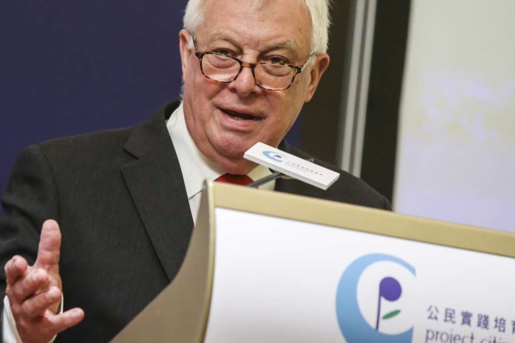 Chris Patten said Hong Kong in the 1990s had the best civil servants he ever worked with. Photo: Dickson Lee