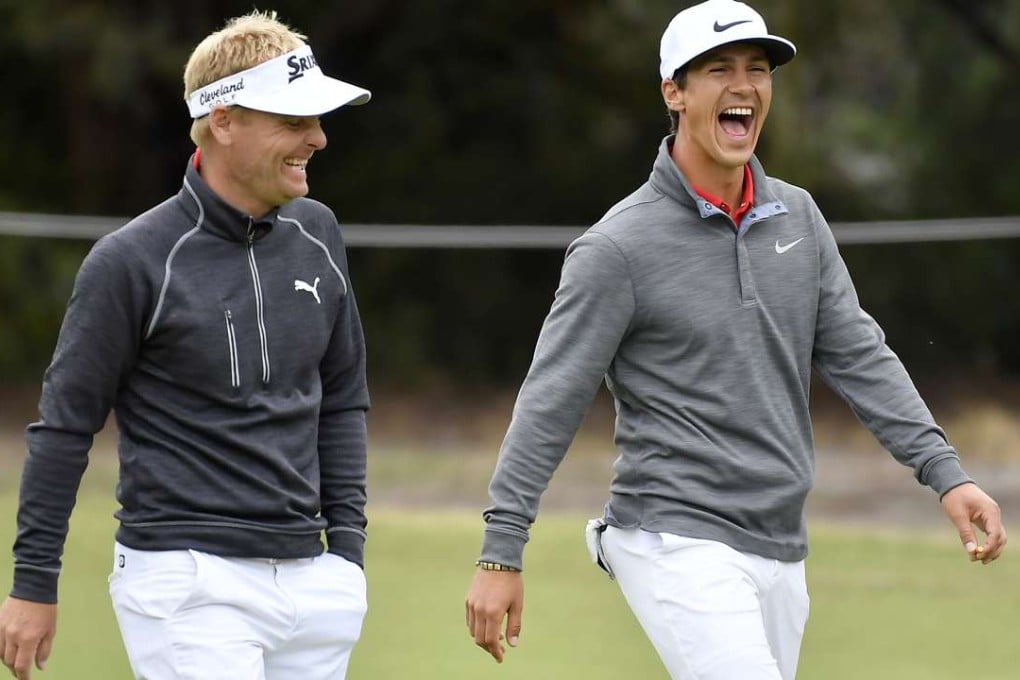 Denmark's Soren Kjeldsen (left) and teammate Thorbjorn Olesen. Photo: AP
