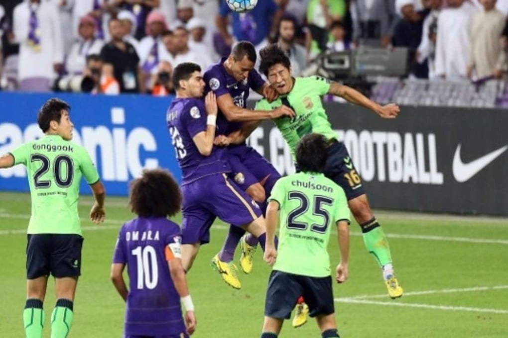 Action from the second leg of the AFC Champions League final between Al Ain and Jeonbuk. Photo: SCMP Pictures