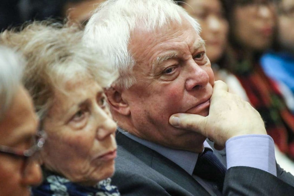 Chris Patten did not mince words when he addressed students about independence. Photo: Felix Wong