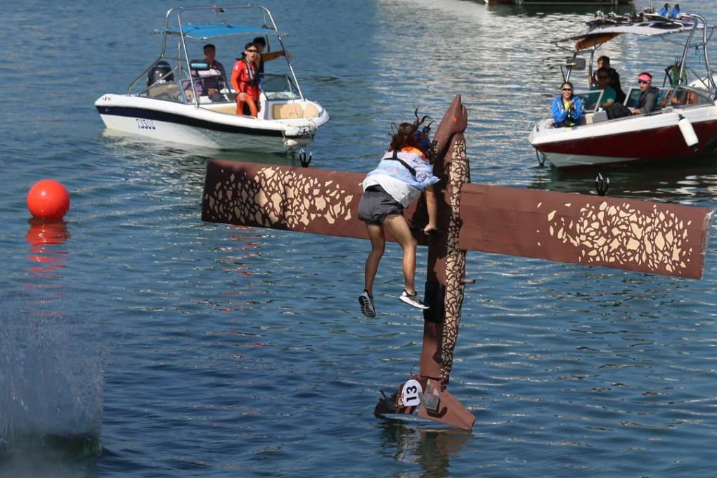 Emergency staff were on hand in boats. Photo: K. Y. Cheng