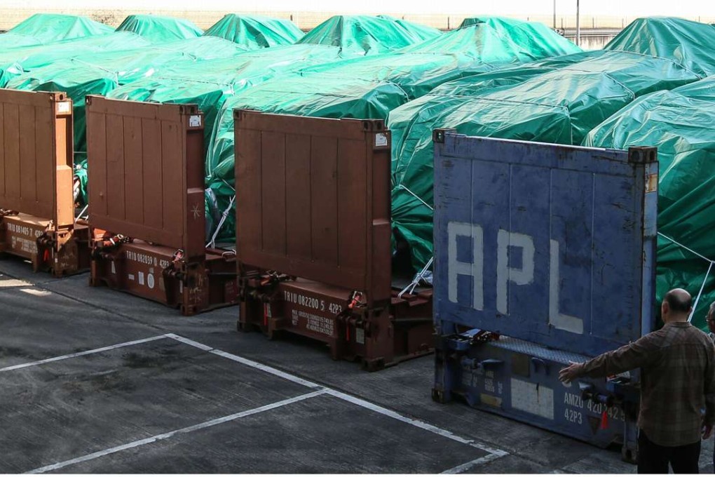 Nine armoured personnel carriers belonging to Singapore are being held at a facility in Tuen Mun after they were discovered by Hong Kong customs on a cargo vessel originating from Taiwan. Photo: David Wong