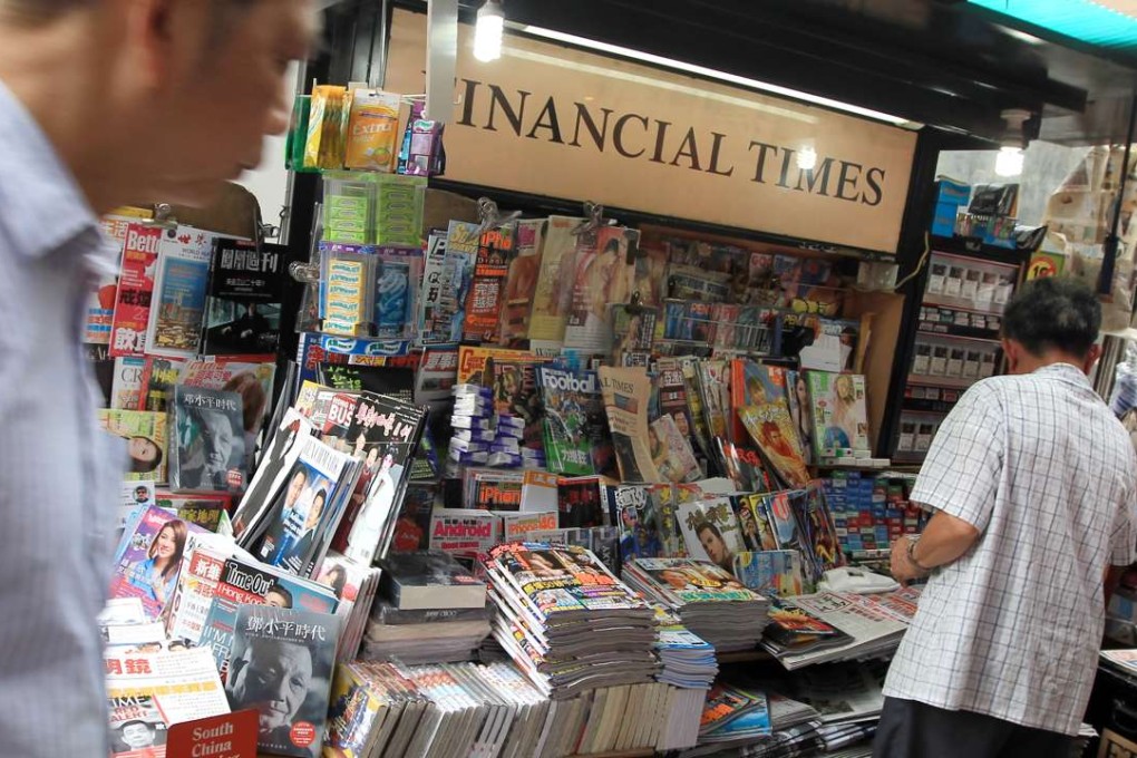 A newspaper stand in Hong Kong. Photo: SCMP Pictures