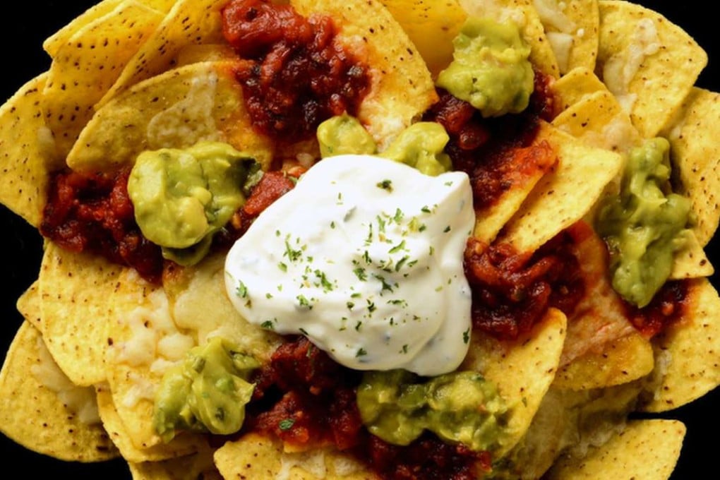Loaded nachos by M&S Cafe at Langham Place in Mong Kok.