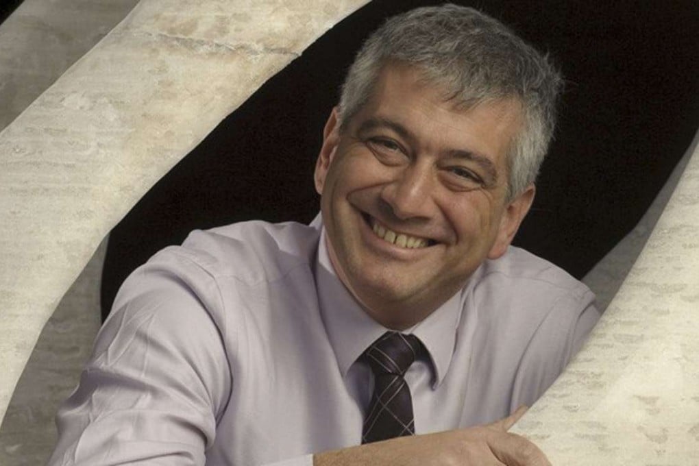 Enrico Dini with the Radiolaria sculpture he 3D-printed as a proof of concept.