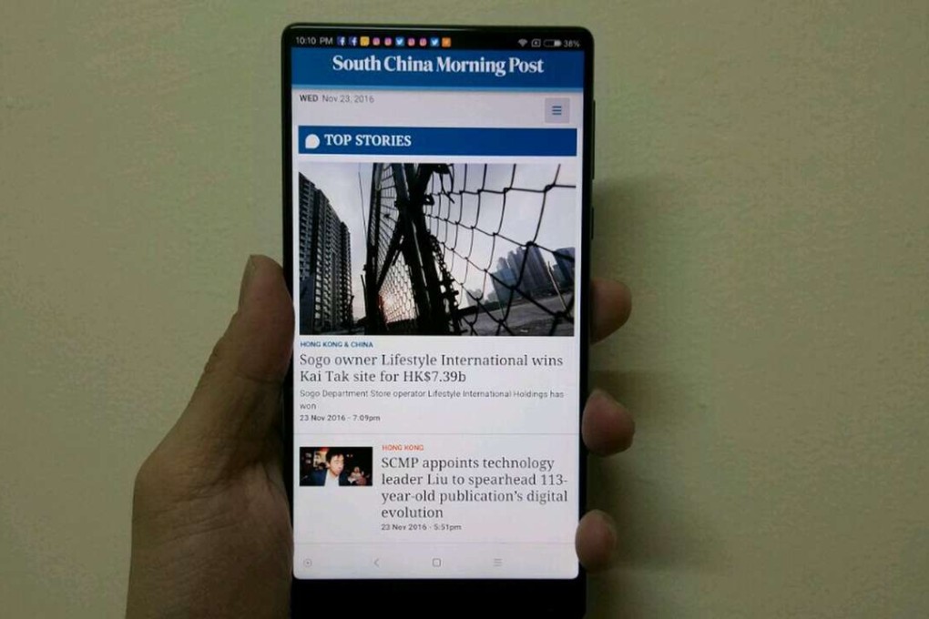 Xiaomi’s Mi Mix. The almost bezel-free screen is likely to be seen a lot more on rival models soon.
