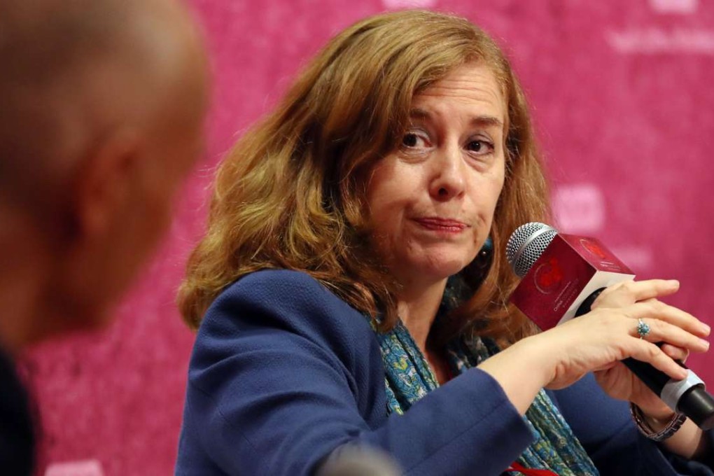 Natixis Asia Pacific chief economist Alicia García Herrero takes part in a panel discussion at the SCMP China Conference at the Conrad Hotel in Hong Kong. Photo: Nora Tam
