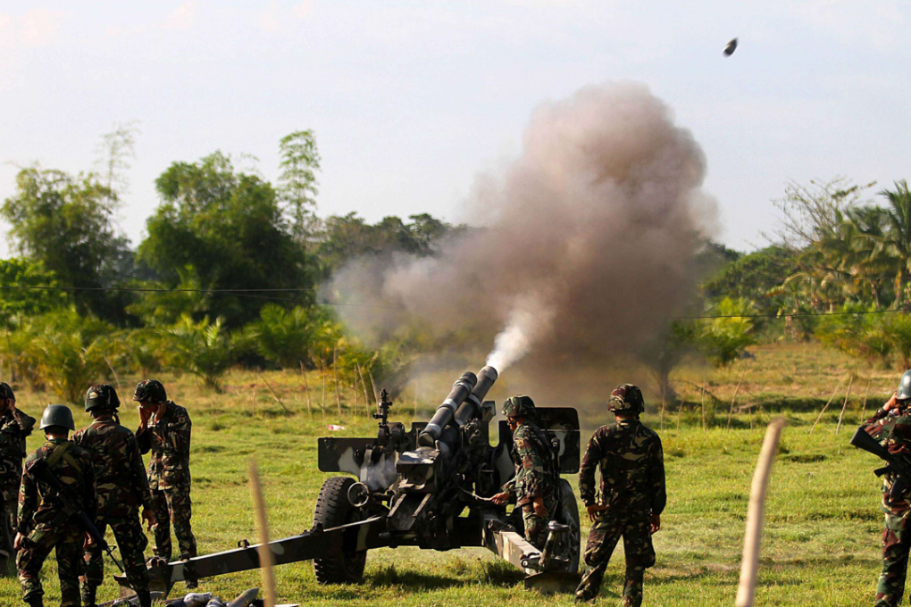 Philippine troops, backed by bomber aircraft, have assaulted local sympathisers of the Islamic State group, including dozens of militants who took cover on Saturday in an unoccupied Islamic school. This is photo of government forces in 2015. Photo: AFP