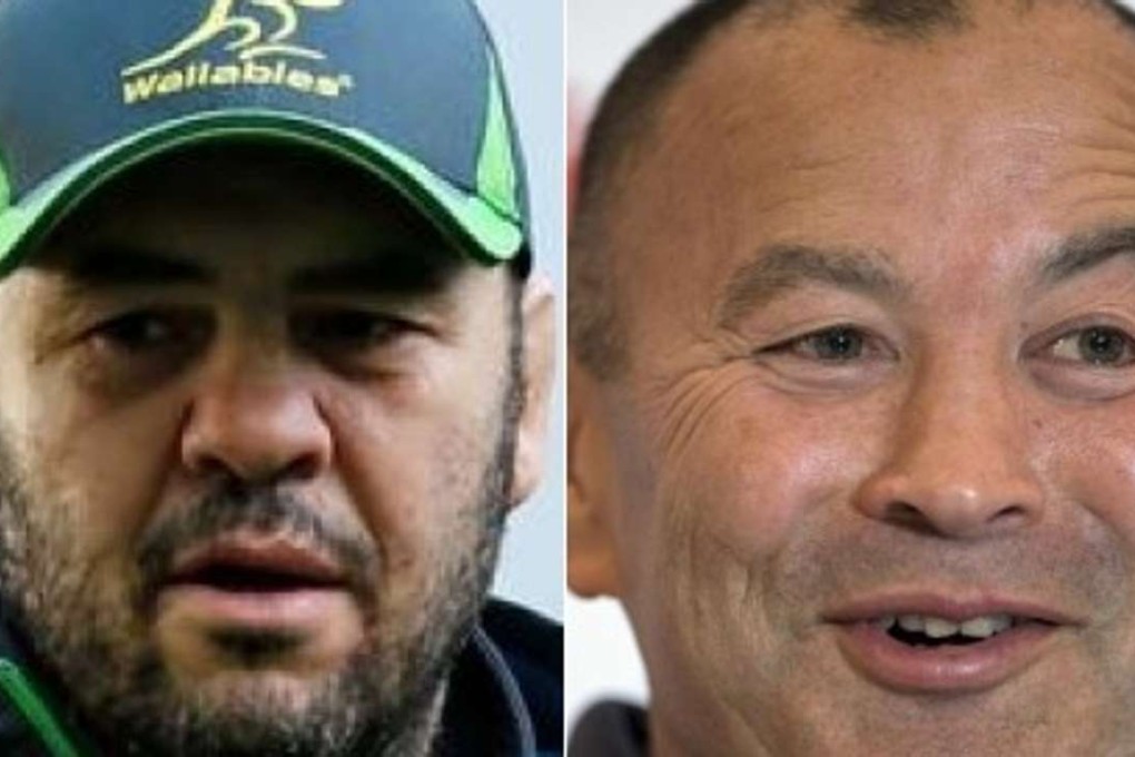 Eddie Jones (right) and Michael Cheika. Photo: Reuters/AFP