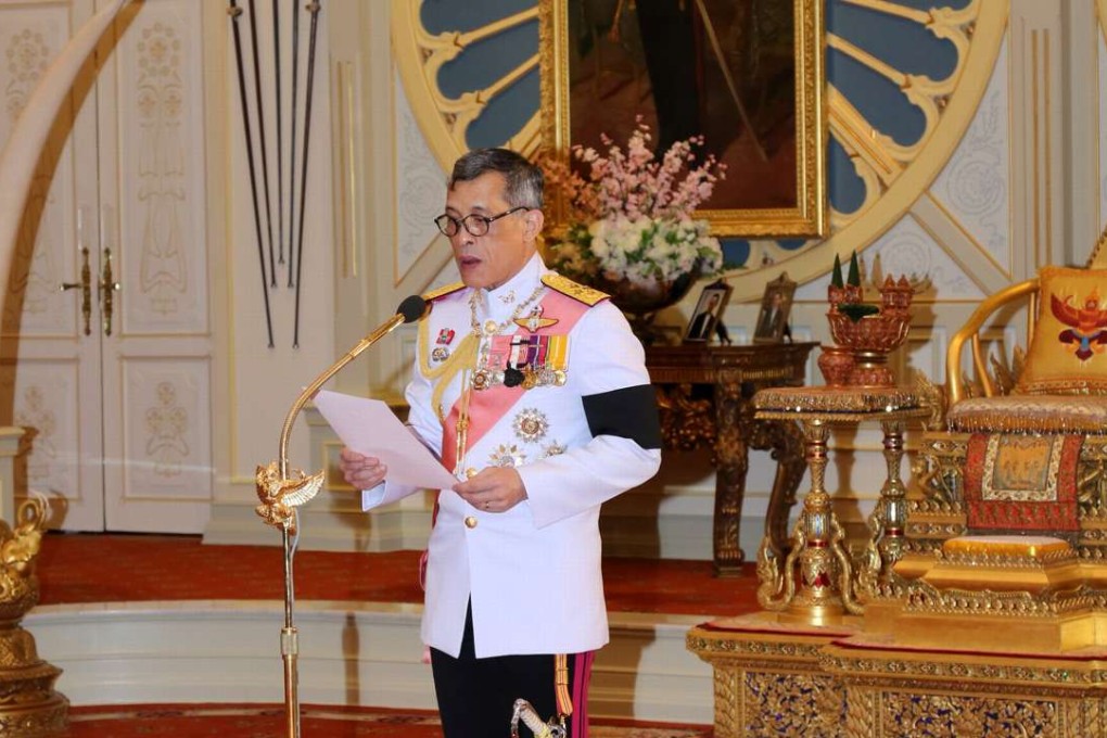 Thailand’s new King Maha Vajiralongkorn Bodindradebayavarangkun speaks as he accepts an invitation from parliament to succeed his father, King Bhumibol Adulyadej. Photo: Reuters