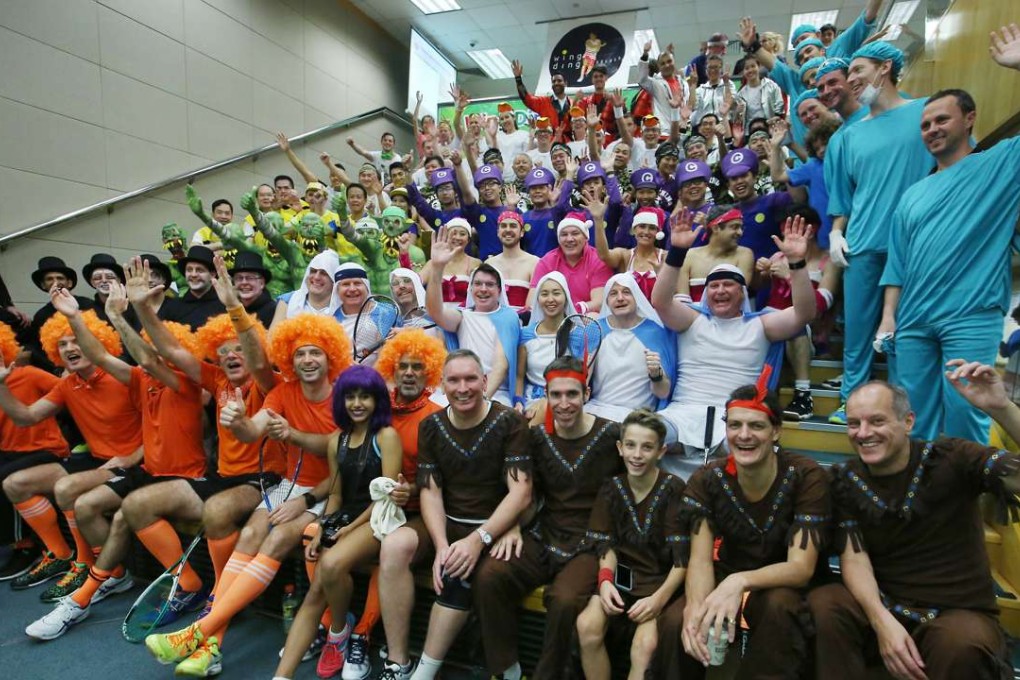 Participants in the Wing Ding squash tournament at Hong Kong Football Club. Photo: Edmond So