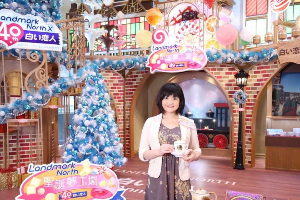 Toshiko Kamura with her chocolate exhibits. Photo: SCMP Pictures