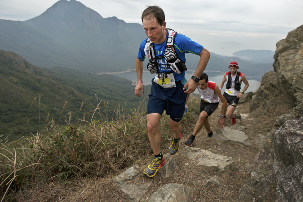 Nicolas Martin on his way to overall victory in the 50km Asian Skyrunning Championship Ultra Skymarathon, Photo: SCMP Pictures