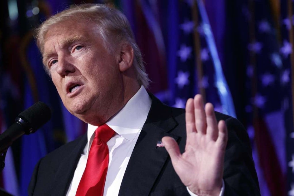 US president-elect Donald Trump during his victory speech in New York in the early hours of November 9. Photo: AP