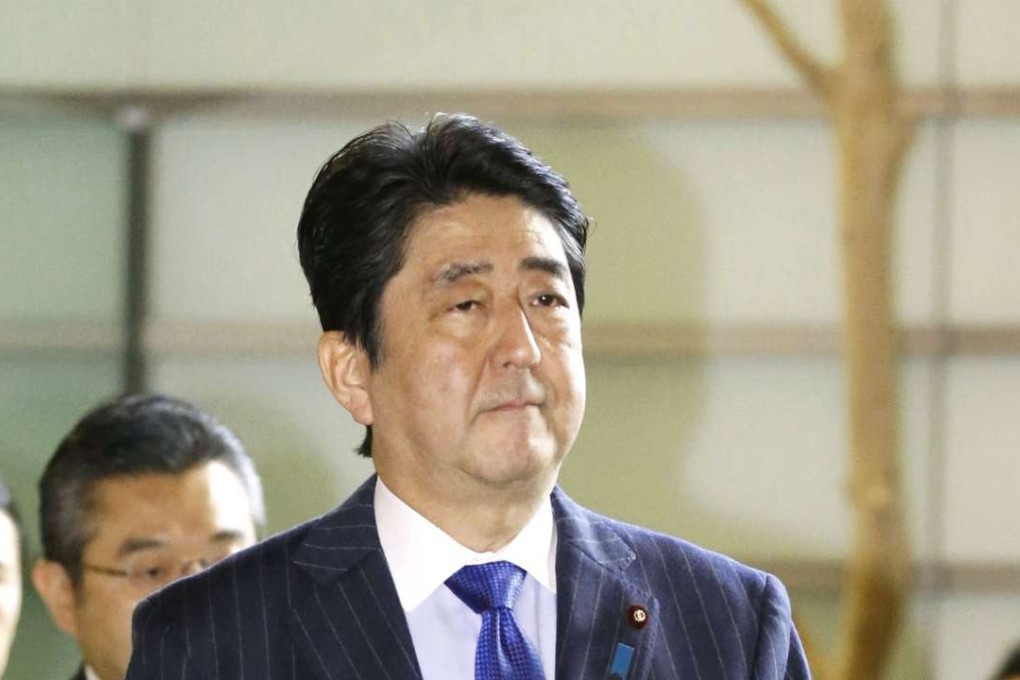 Prime Minister Shinzo Abe enters the prime minister's office in Tokyo on December 5, 2016, the day the 62-year-old leader of the Liberal Democratic Party became the fourth longest-serving Japanese prime minister in the post-second world war era. Photo: Kyodo
