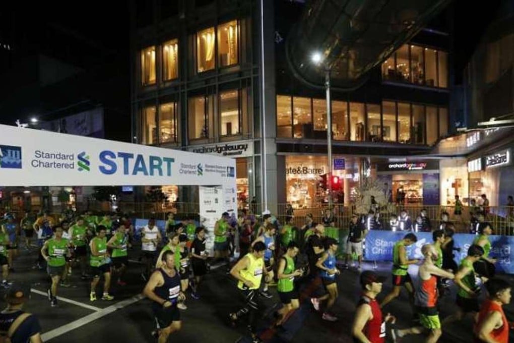 Participants at the Singapore Marathon. Photo: Straits Times
