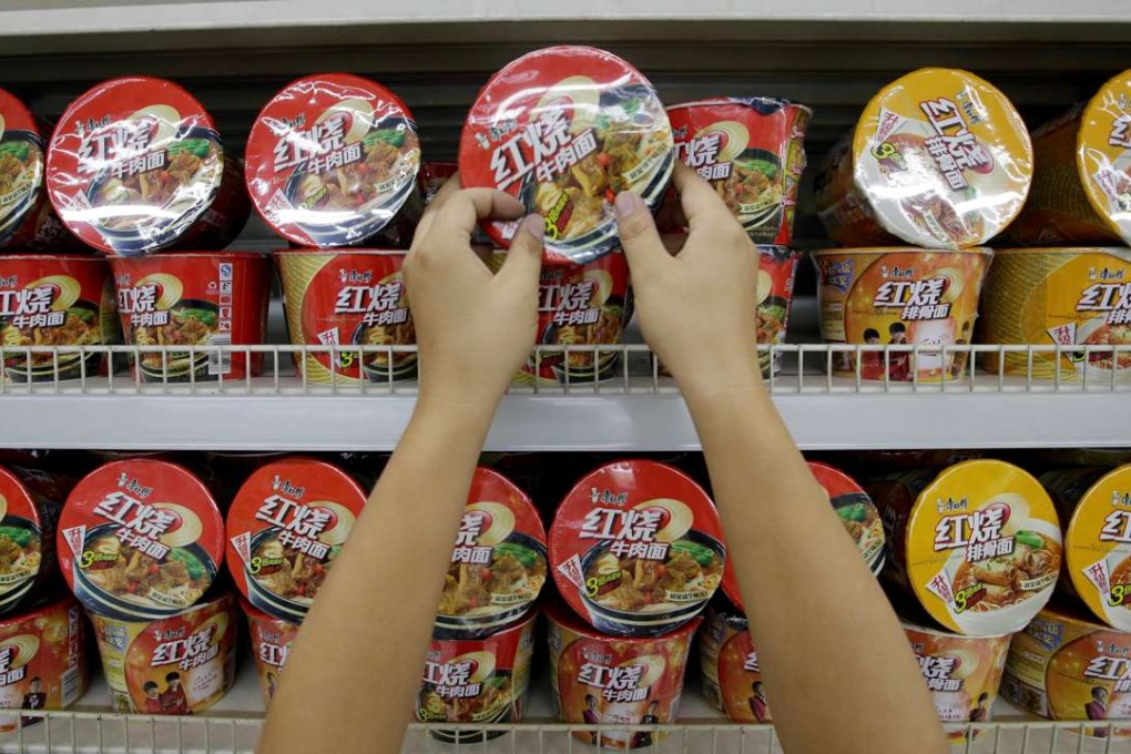 Tingyi’s sales of instant noodles fell 8.7 per cent in the third quarter on year. Photo: Reuters