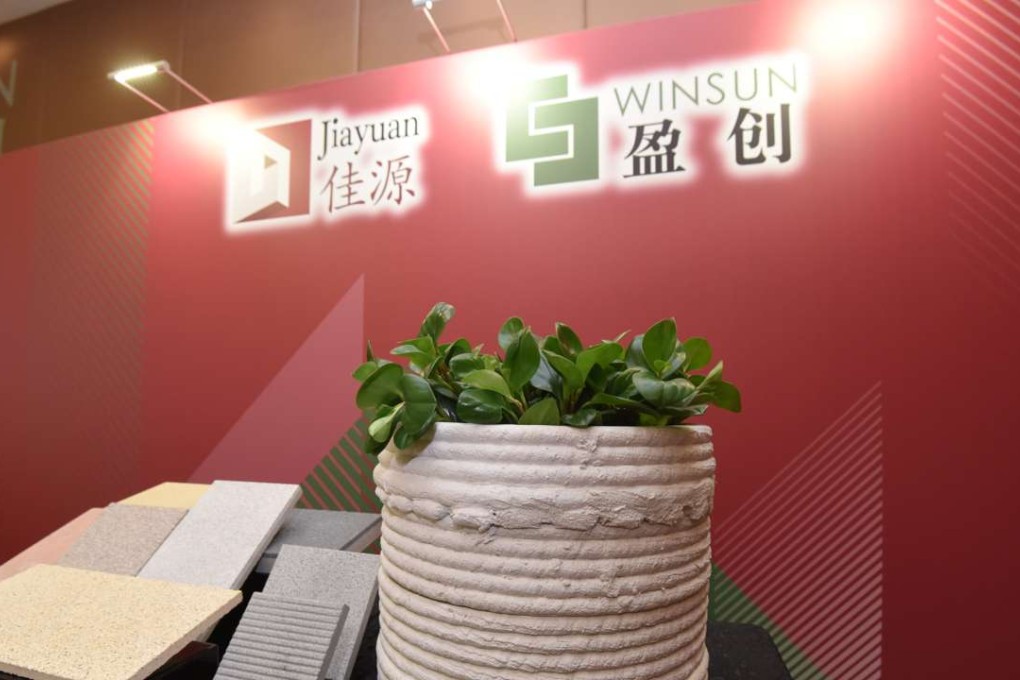 Jiayuan will use WinSun’s 3D printed products for landscaping in its developments, a first step towards adopting 3d-printed buildings. Photo: SCMP Pictures