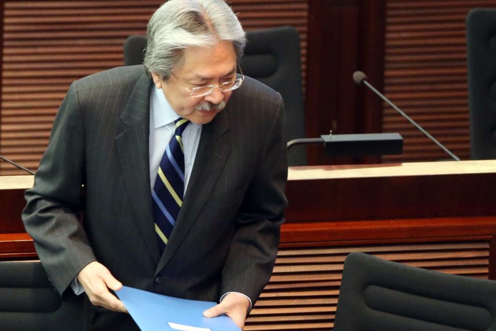 Hong Kong Financial Secretary John Tsang Chun-wah at the Legco meeting on Financial Affairs. Photo: David Wong