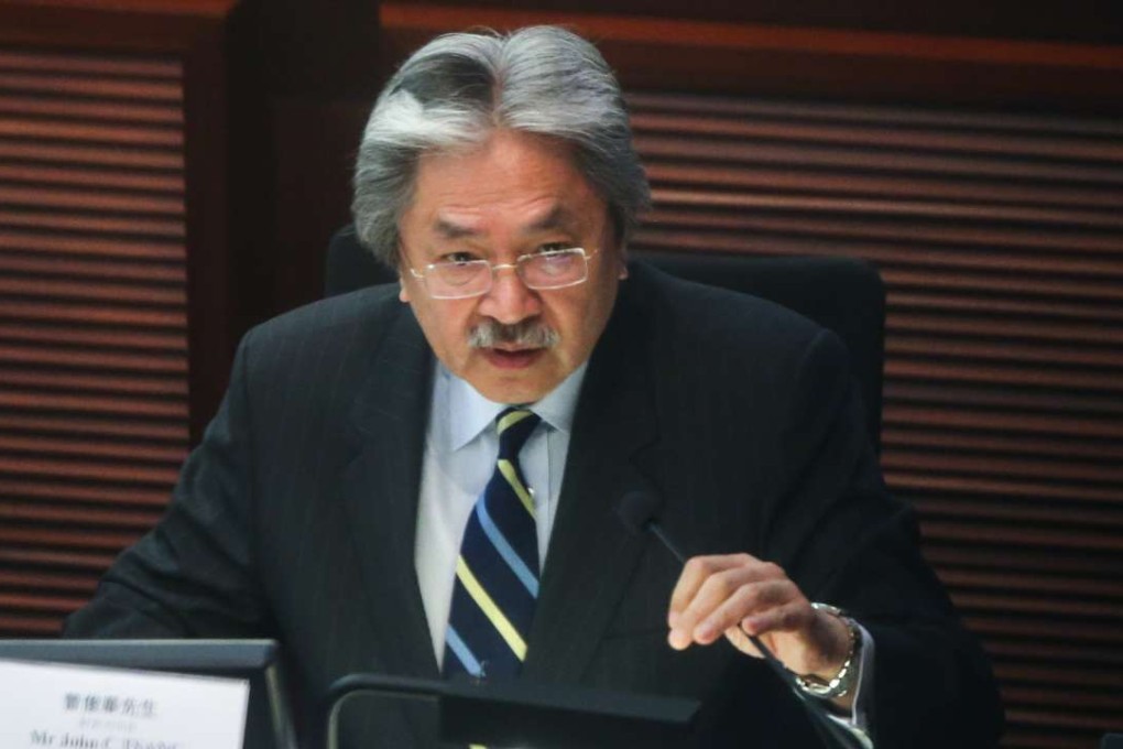 Financial Secretary John Tsang during Monday’s panel meeting on financial affairs. Photo: David Wong