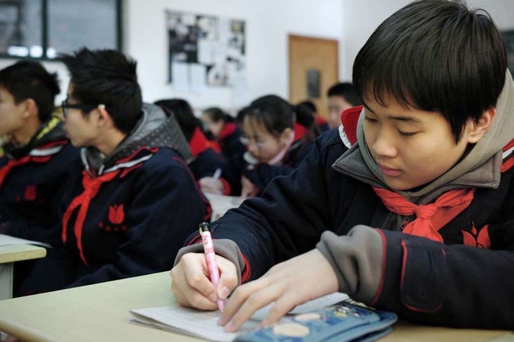 A file picture of pupils attending a high school in Shanghai in 2011. Photo: AFP