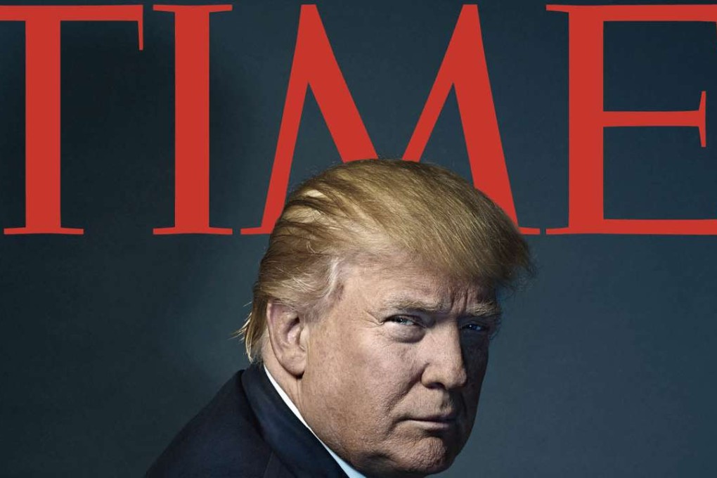 US president-elect Donald Trump on the cover of Time magazine – are those horns? Photo: AFP