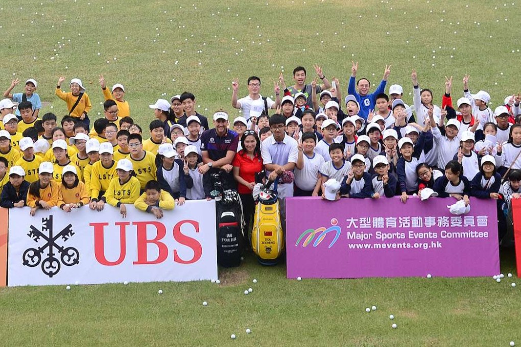 The former Hong Kong Open winner put some kids through their paces at Tuen Mun Golf Centre