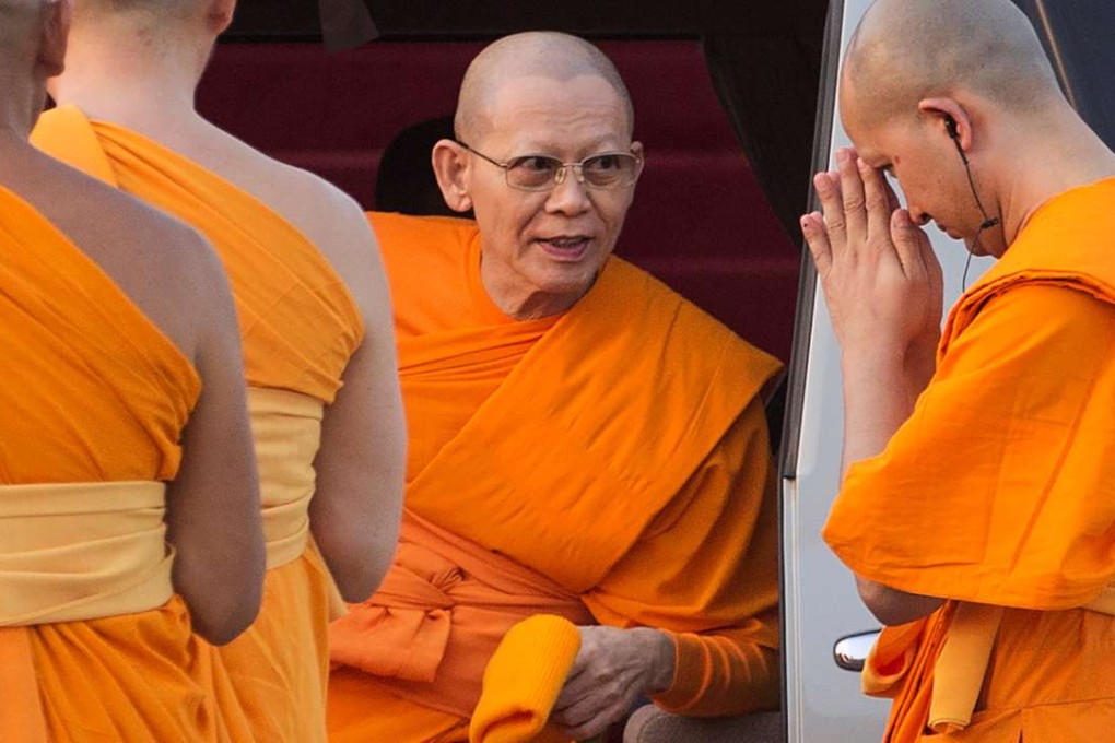 Abbot Phra Dhammachayo at the Wat Phra Dhammakaya temple in Pathum Thani province, north of Bangkok. Photo: Reuters