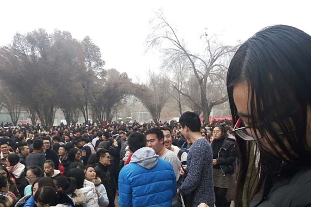 Residents evacuated after the earthquake in Hutubi county, Changji, Xinjiang. Photo: SCMP Pictures